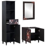 vidaXL Ensemble de Meubles de Salle de Bain avec tiroir 3 Pièces