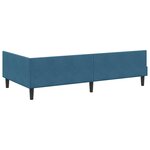 vidaXL Cadre de lit d'angle Bleu 90 x 200 cm Velours et bois stratifié