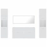 vidaXL Ensemble de meubles de salle de bain 4 Pièces blanc brillant