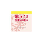 Pochettes simple soudure 80 x 40 mm pour timbre type Air Espace. Fond - Noir