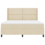 vidaXL Lit avec matelas Crème 180x200 cm en tissu