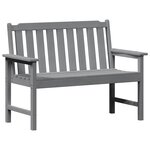 vidaXL Banc de jardin Gris clair 120 x 59 x 88cm Plastique