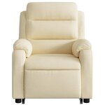 vidaXL Fauteuil inclinable de massage Crème Tissu