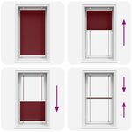 vidaXL Store plissé rouge bordeaux 75x100 cm largeur du tissu 74 4 cm