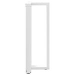 vidaXL Pieds de table de bar en T 2 pièces blanc 50 x 35 x (100-101) cm acier