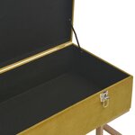 vidaXL Banc avec compartiment de rangement 105 cm Moutarde Velours