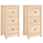 vidaXL Buffets 2 Pièces 40x35x80 cm bois massif de pin