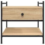 vidaXL Table basse chêne sonoma 50x50x50 cm bois d'ingénierie