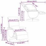 vidaXL Fauteuil inclinable Blanc 98 x 71 x 106 cm PU