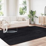 vidaXL Tapis shaggy à poils longs NAVARRA noir 240x340 cm polyester