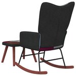 vidaXL Chaise à bascule avec tabouret Patchwork Tissu