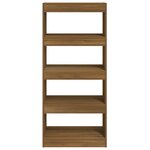 vidaXL Bibliothèque/Cloison Chêne marron 60x30x135cm Bois d'ingénierie