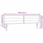 vidaXL Tête de lit Marron foncé tissu