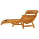 vidaXL Chaise longue 2-personne 3 Pièces Marron Bois d'acacia massif