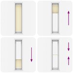 vidaXL Store plissé crème 50x200 cm largeur du tissu 49 4 cm polyester