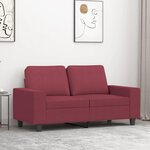 vidaXL Canapé à 2 places Rouge bordeaux 120 cm Tissu