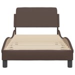 vidaXL Cadre de lit avec tête de lit Marron 90x200 cm Similicuir
