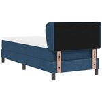 lit à ressort avec matelas vidaXL bleu 80x200 cm en tissu