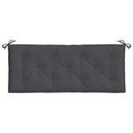 vidaXL Coussin de banc de jardin anthracite mélangé 120x50x7 cm tissu