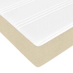 vidaXL Cadre de lit avec matelas Crème 200 x 200 cm tissu