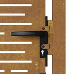 vidaXL Portail de jardin 105x80 cm acier corten conception de carré