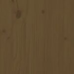 vidaXL Cadre de lit sans matelas marron miel 200x200 cm bois massif