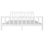vidaXL Cadre de lit Blanc Bois massif 200x200 cm