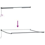 Store rétractable manuel vidaXL vert et blanc 400x300 cm