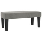 vidaXL Sommier à lattes de lit et matelas Gris clair 90x190 cm Velours