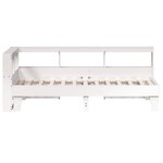 vidaXL Lit bibliothèque sans matelas blanc 90x200cm bois de pin massif