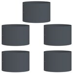 vidaXL Pots en métal anthracite Anthracite Métal Moyen