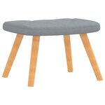 vidaXL Chaise de relaxation avec tabouret Gris clair Tissu