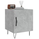 vidaXL Tables de chevet 2 Pièces gris béton 40x40x50 cm bois d’ingénierie
