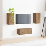 vidaXL Ensemble meuble TV 2 Pièces Chêne artisanal Bois d'ingénierie