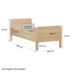 Lit Confort 90x200 cm Naturel sans sommier