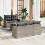 vidaXL Ensemble de canapé de jardin 6 Pièces Gris clair et gris foncé