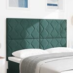 vidaXL Tête de lit Vert foncé 144 cm Velours