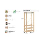 Penderie en pin massif evolution hauteur 174 cm