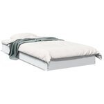 vidaXL Cadre de lit blanc 90x200 cm bois d'ingénierie