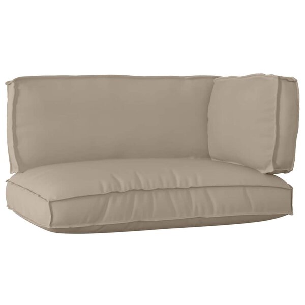 vidaXL Set de coussins de palette 3 Pièces Taupe Tissu Oxford