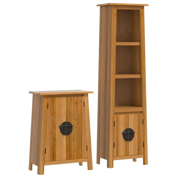 vidaXL Ensemble de meubles de salle de bain 2 Pièces bois de pin massif