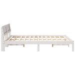 vidaXL Cadre de lit Blanc 150 x 200 cm Bois massif en pin
