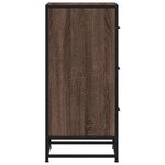 vidaXL Buffet chêne marron 35 5x35x76 cm bois d'ingénierie et métal