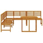 vidaXL Ensemble de banc de jardin 4 Pièces Marron Bois d'acacia massif