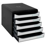 Module De Classement Big Box Plus 5 Tiroirs Glossy - Blanc Brillant - Exacompta