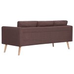 vidaXL Ensemble de canapé 2 Pièces tissu marron