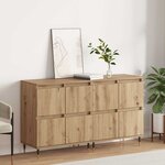 vidaXL Armoire de rangement 2 Pièces Chêne artisanal 60 x 35 x 70 cm