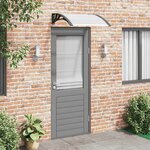 vidaXL Auvent de porte Noir et transparent 80x75 cm Polycarbonate