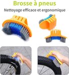 ACROPAQ Kit de nettoyage pour vélo - Ensemble de 10 outils - Gardez votre vélo impeccable