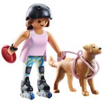 PLAYMOBIL 71739 - Jeune fille rolleuse avec Retriever et accessoires